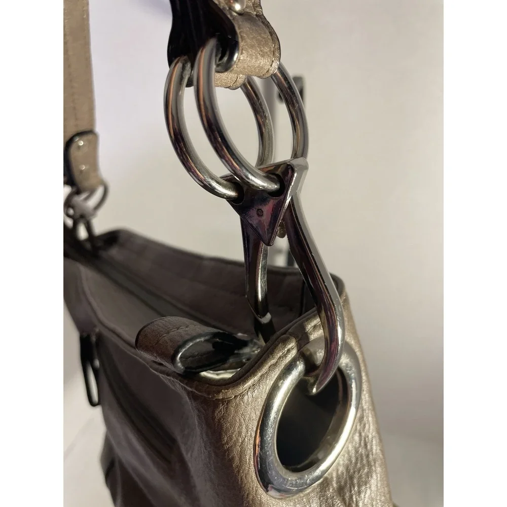 🟡Taupe Faux‎ Leather Shoulder Bag, Minimalist Hobo Purse, Every Day Casual Bag